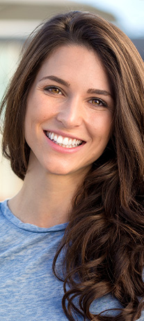 woman showing off straight smile